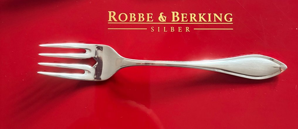 Robbe & Berking - Faqueiro (12) - Prateado - .90 versilbert, 'Navete' #4.3