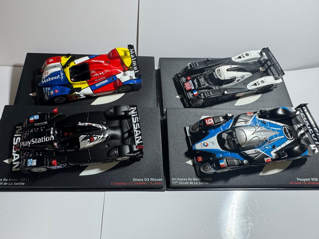 Altaya 1:43 - 模型運動車  (4) - ORECA 01 MATMUT - ORECA 03 NISSAN - PEUGEOT 908 HDI FAP 6 ASTON MARTIN LOLA B09/60 - 24 DU MANS #1.0