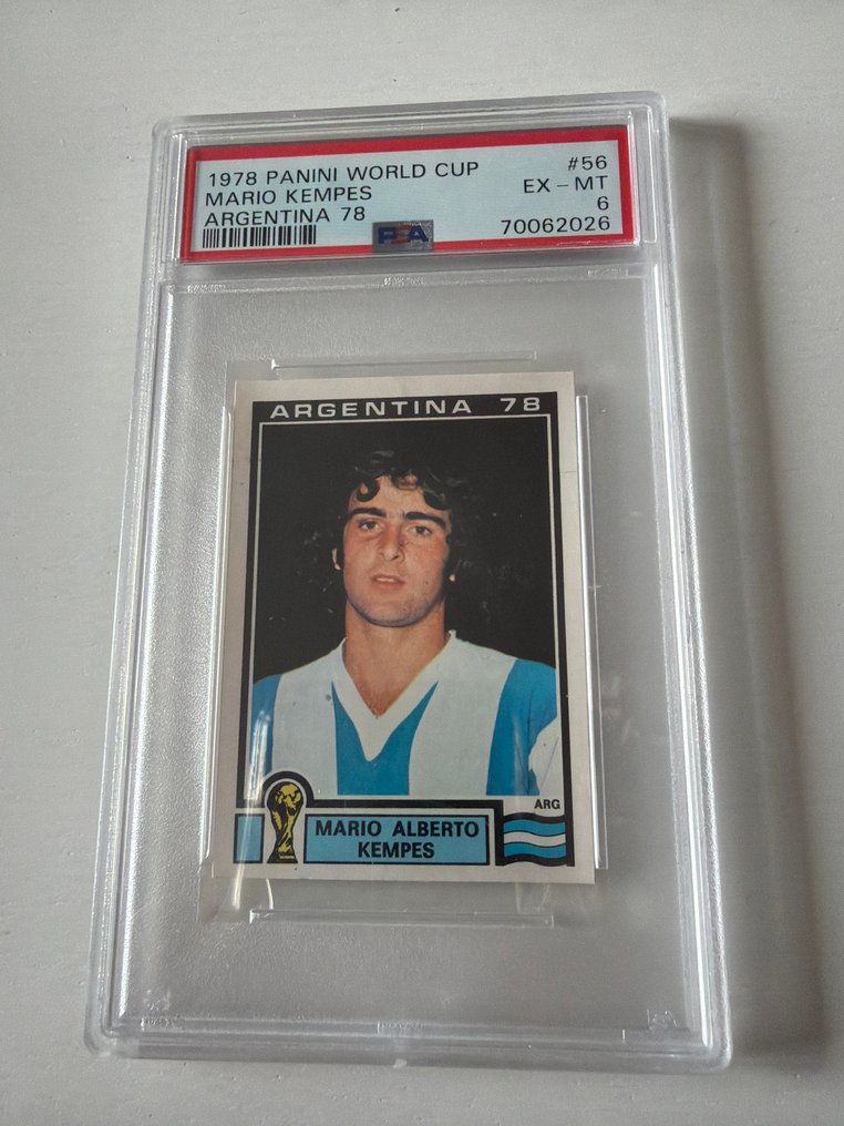 Panini World Cup Argentina 78 Mario Kempes - PSA 6 Graded sticker #1.0