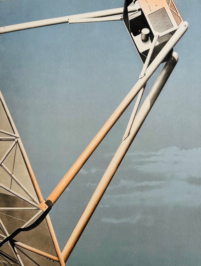 Peter Klasen (1935) - Télécommunications - Lithographie originale signée #1.0