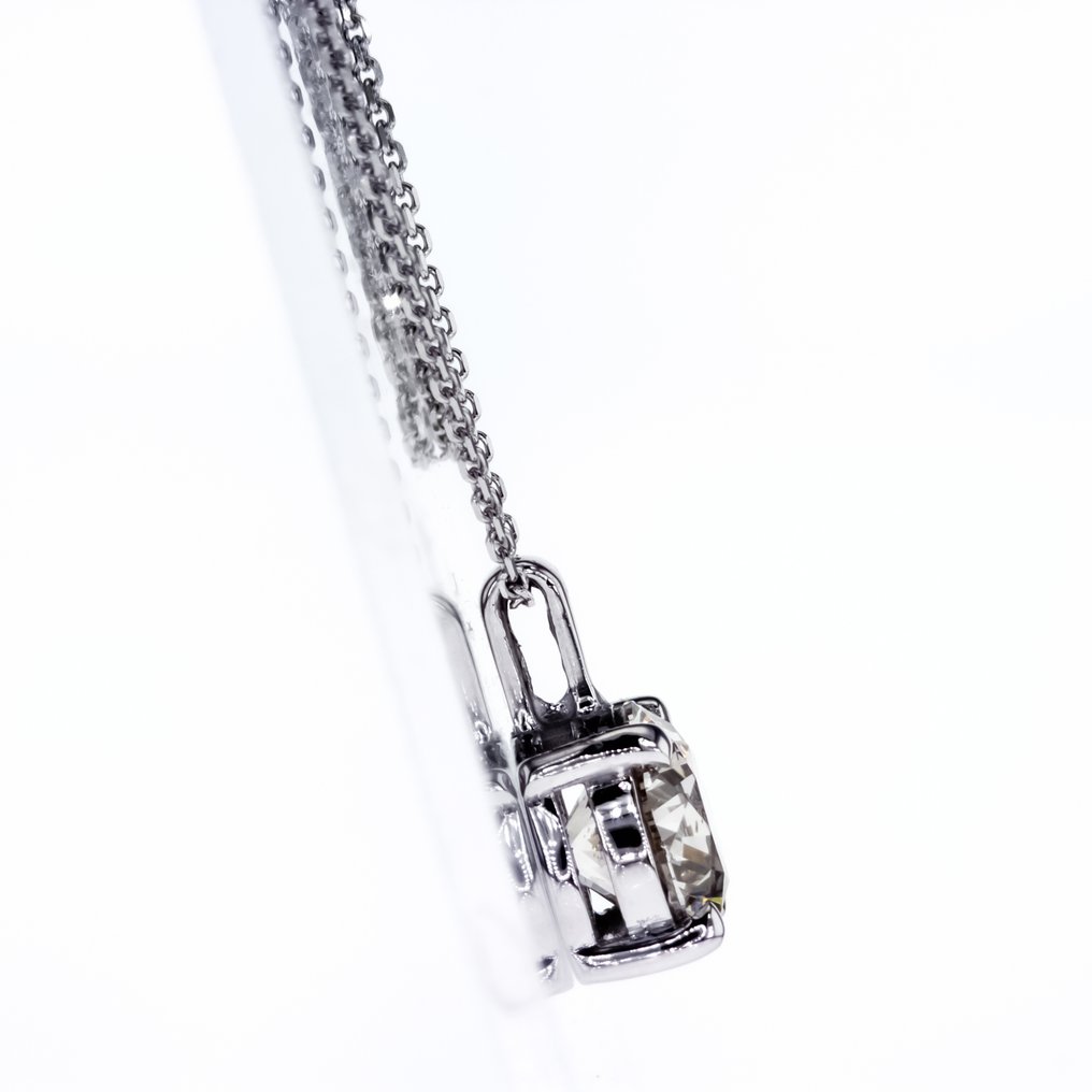 沒有保留價 - 頸鏈 - 14 克拉 白金 - 1.51ct. tw. 鉆石 (天然) #2.1