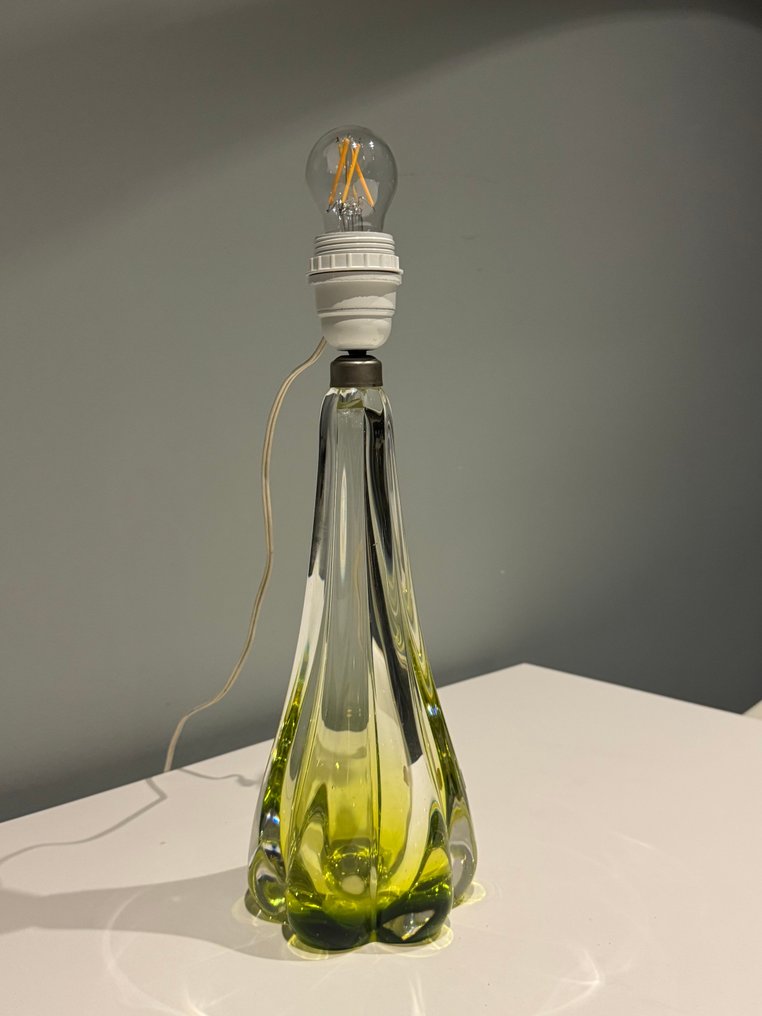 Val Saint Lambert - René Delvenne - Tischlampe - Kristall #3.2