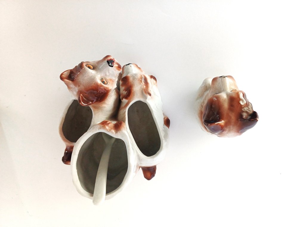 Figurine - condiment set, peper, zout, mosterd (2) - Porzellan #2.1