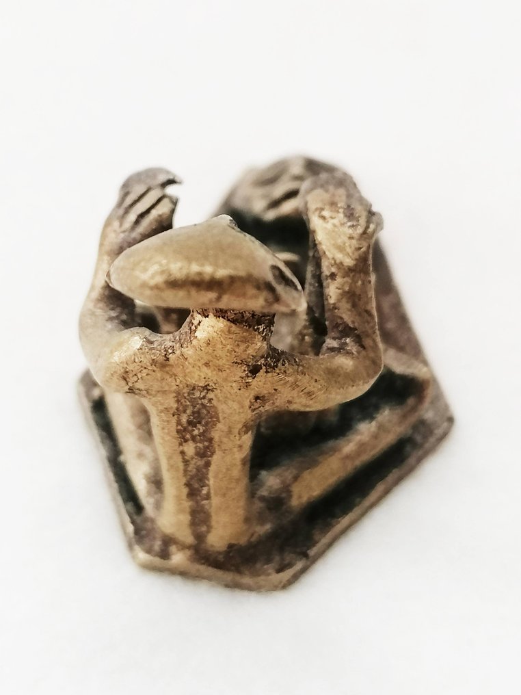 一套4个非洲部落铜制小雕像——主题：生育/情色（民族艺术） - Asante - 迦納  (沒有保留價) #3.2