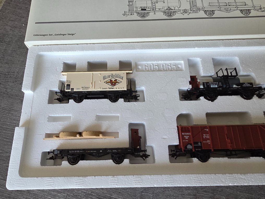 Märklin H0 - 45101 - Σετ τρένου μοντελισμού μεταφοράς εμπορευμάτων (1) - Σετ με 6 βαγόνια - Württemberg #2.1