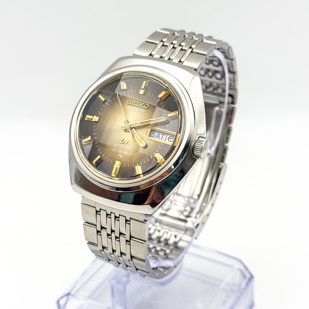 Seiko - Lord Matic Special "Gradient Golden Sunburst" 根影 (Konei) – Root Shadow - 5216-6020 - Homme - 1973 #1.0