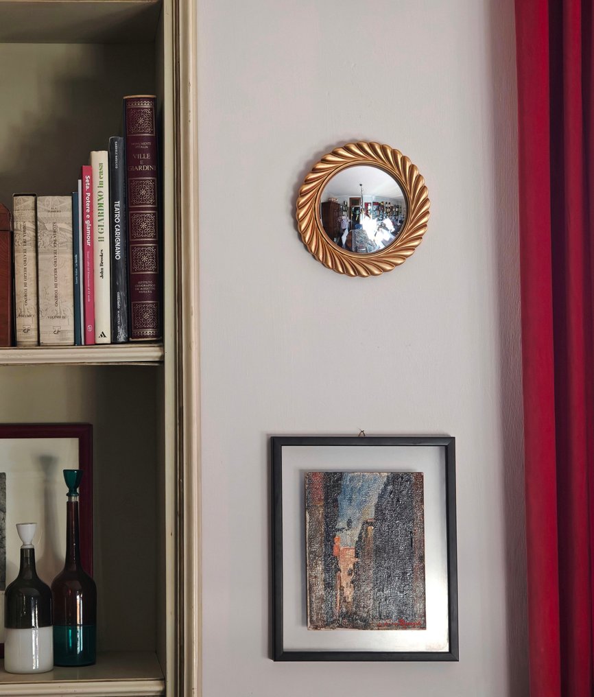 Espelho de parede- Witch's Eye / Butler - Vidro, Resina - Espelho Dourado Convexo #3.2