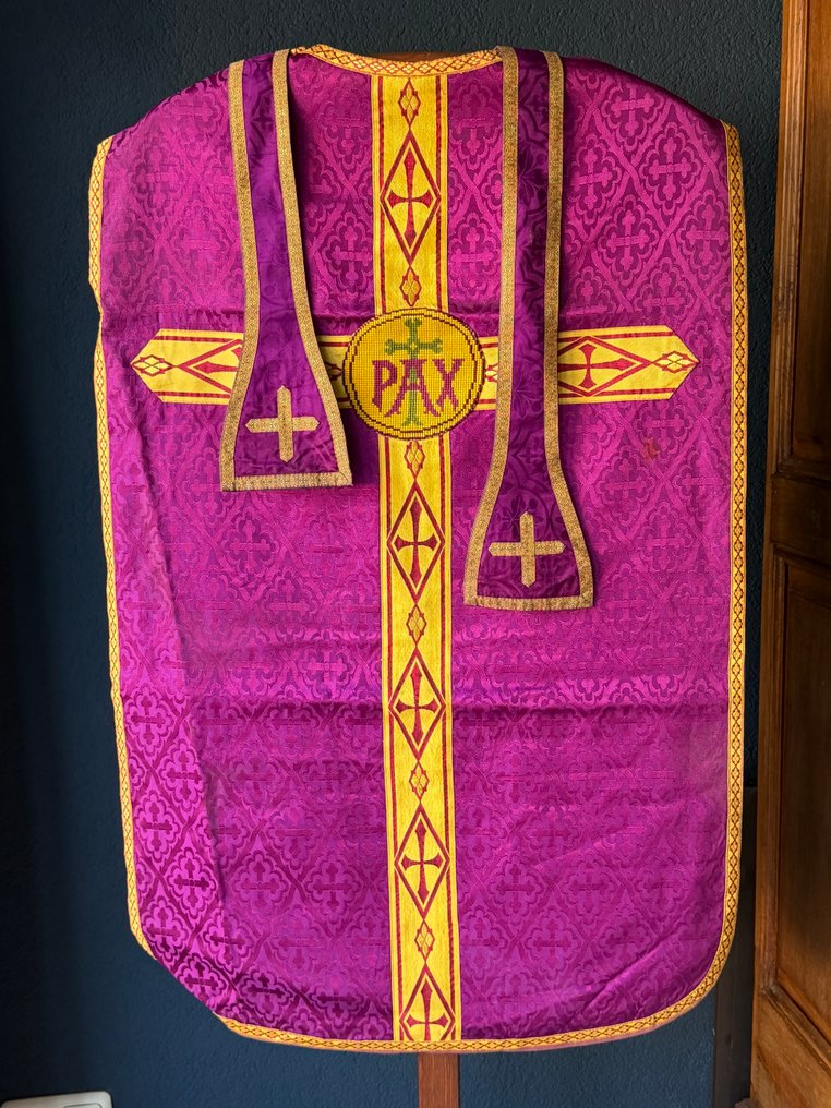 Θρησκευτικά και πνευματικά αντικείμενα (2) - Μόκα, κέντημα, κορδέλα - 1850-1900 - Kazuifel & Stola "PAX" #4.3