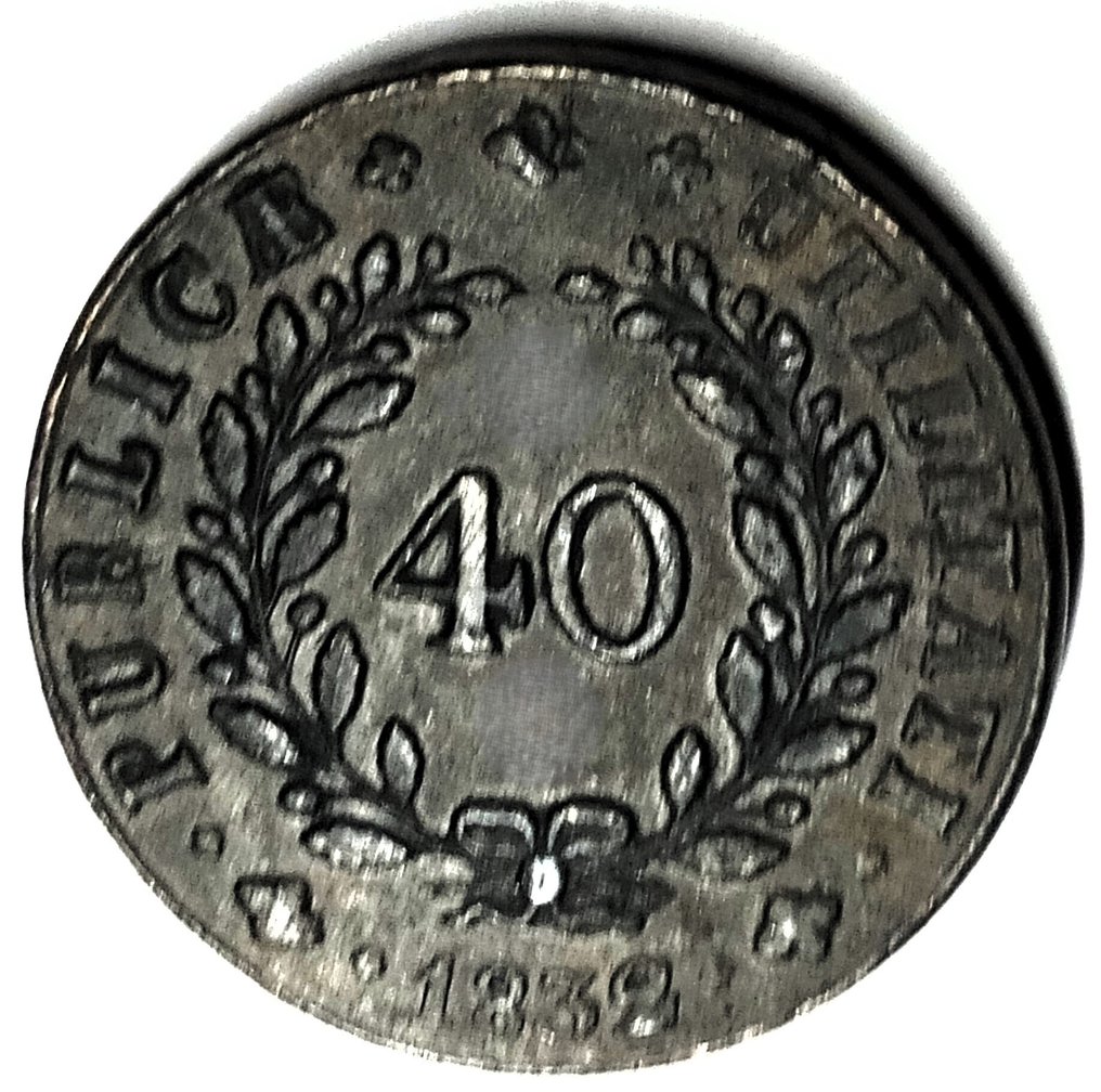 Portogallo. D. Miguel I (1828 - 1834). Pataco (40 Reis) - 1832 - Bronze - Rara  (Senza prezzo di riserva) #1.0