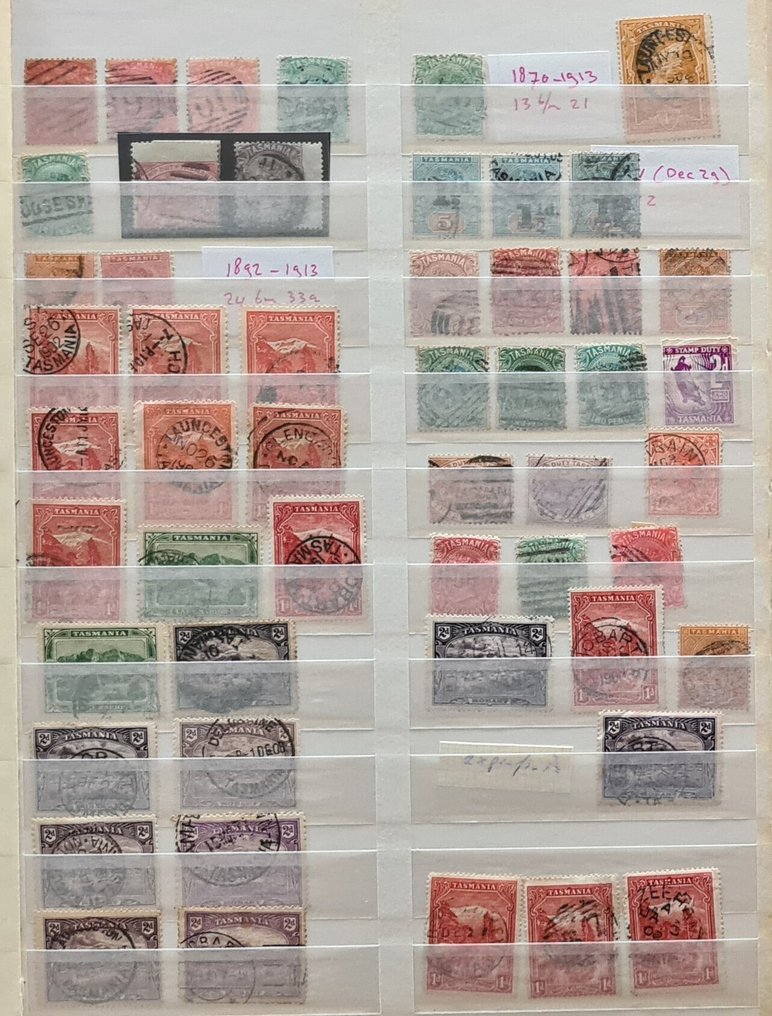Australia  - c163) NSW, Tasmania, Victoria, Swan ++++ Colección de sellos 1880-1990 en 24 fotos #3.2