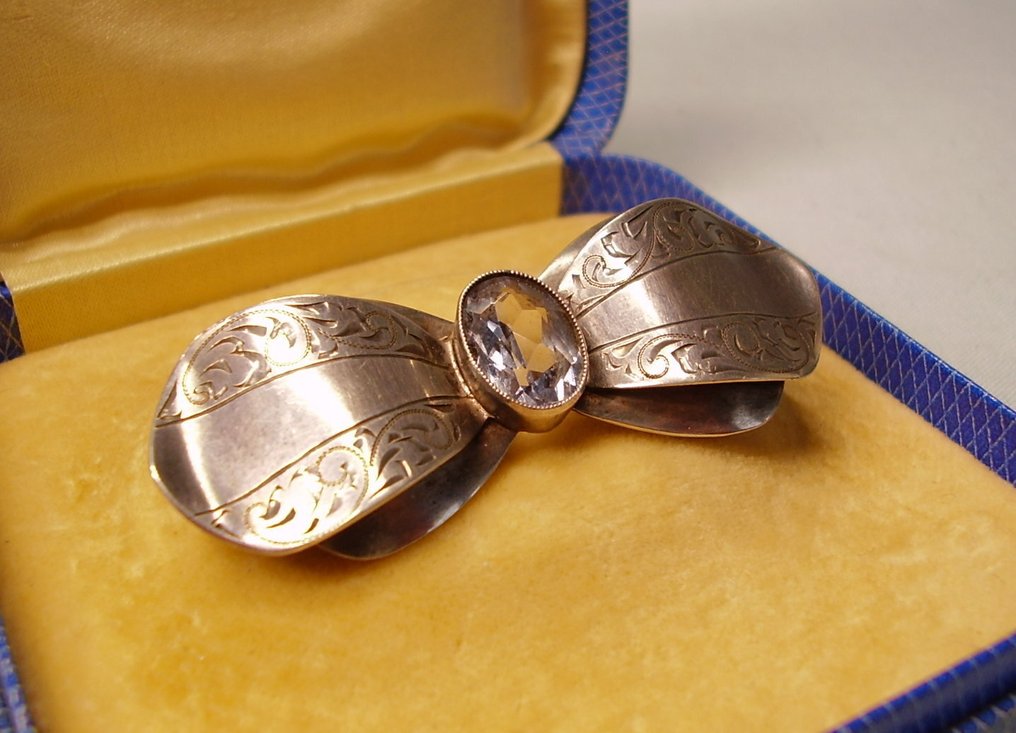 Ohne mindestpreis - Other brand - Brosche Silber - 4.00ct. tw. Spinell - sign. Laurin Schmuck 1920 #4.3