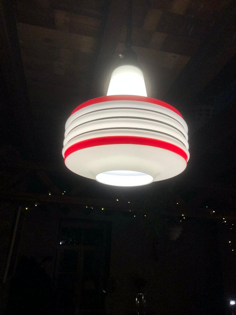 掛燈 - 乳白色玻璃 - 1970年代 #3.2