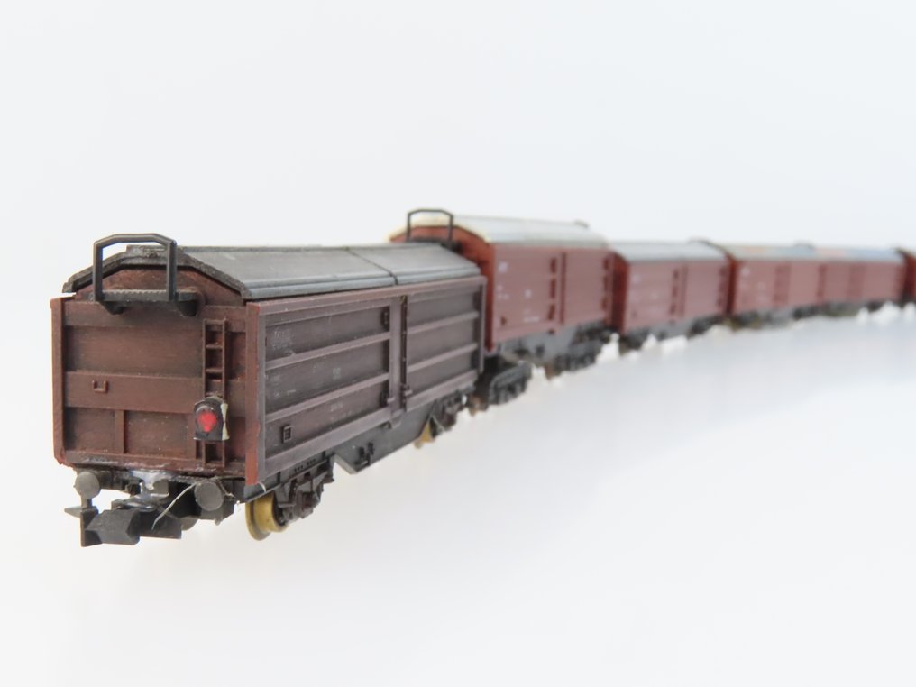 Roco N - 25093/2304/2335A - 模型貨運火車 (8) - 8台2门滑动墙车，部分配备轨道清洁功能 - DB #1.0