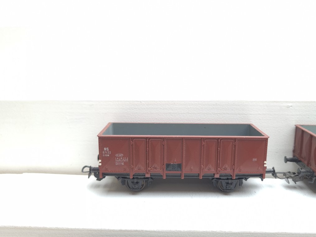 Piko H0 - Godsvagn för modelltåg (9) - 9x öppna bakvagnar - NS #2.1