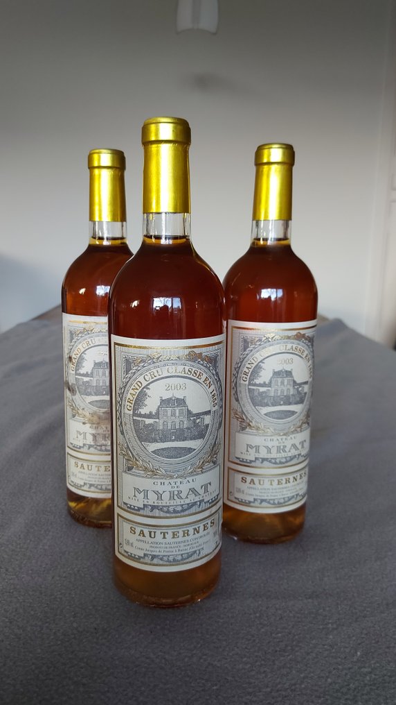 2003 Chateau de Myrat - Sauternes - 3 Bottles (0.75L) #1.0