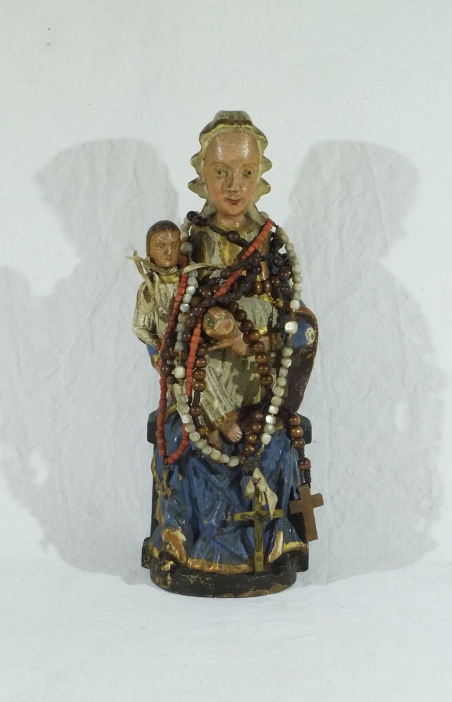 雕刻, Madonna con Bambino - 28 cm - 木 - 1900 #4.3