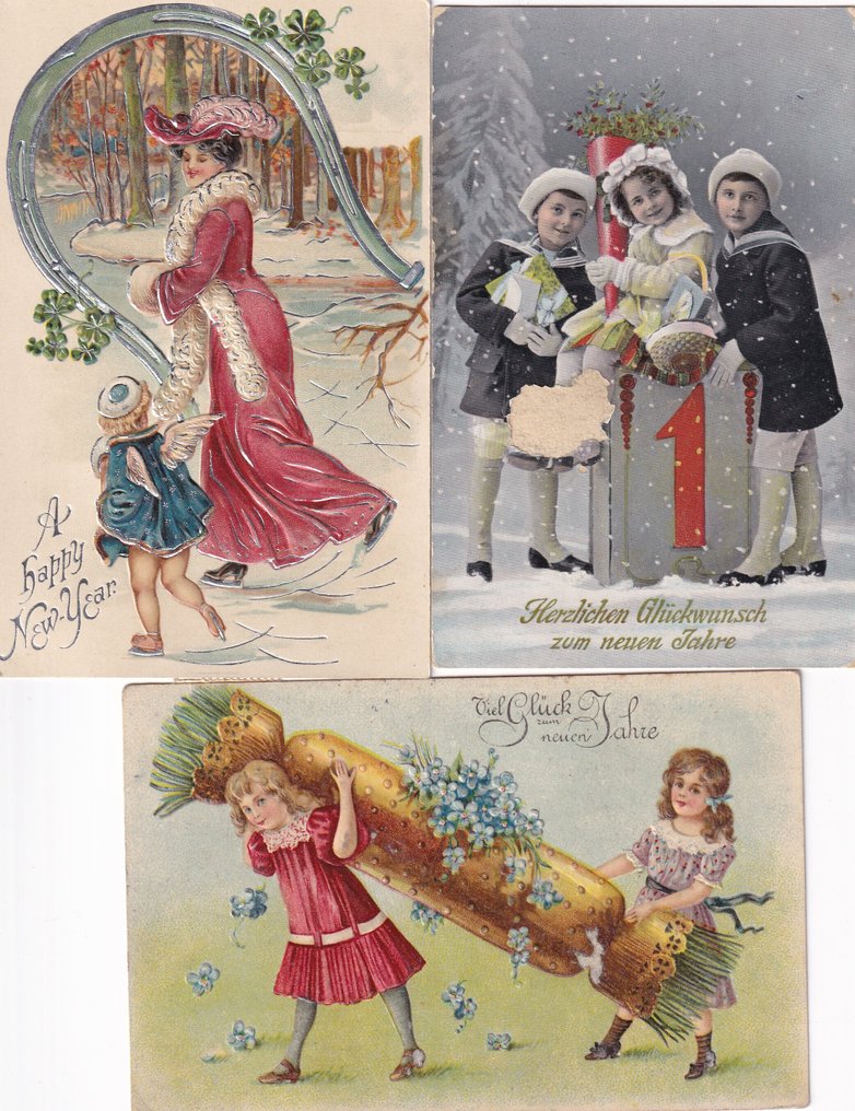 Ano Novo - incl. Prägekarten - Postal (54) - 1900-1958 #1.0