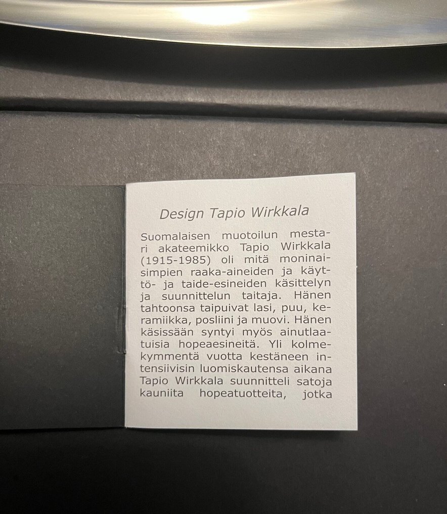 Kultakeskus Oy - Tapio Wirkkala - Tál - TW114 - Acél #2.1
