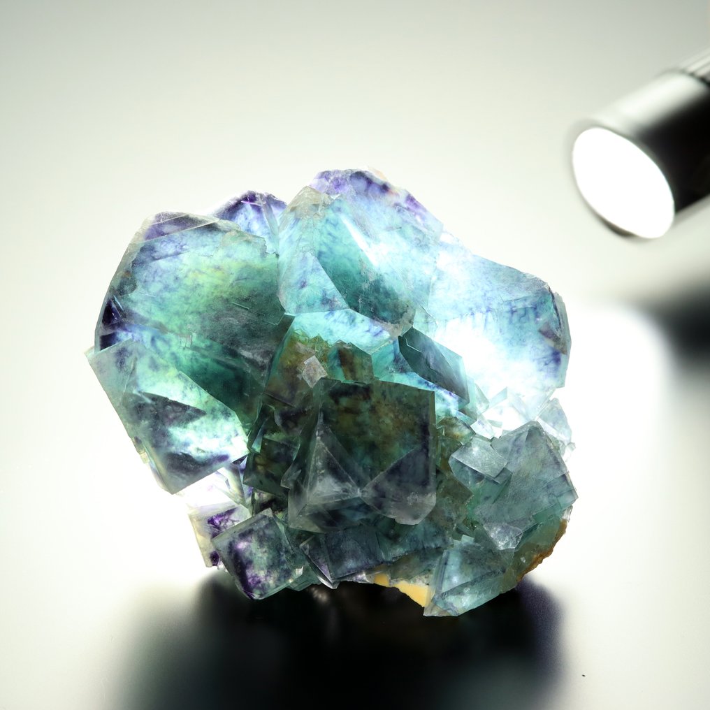 巨型！收藏品多色FLUORITE，来自NAMIBIA的Okorusu矿 标本 - 高度: 9.5 cm - 宽度: 8 cm- 390 g #2.1