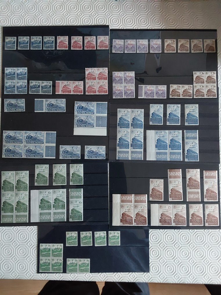 Francja 1942/1942 - 10 kompletnych Postpketten numer 191/199** #1.0