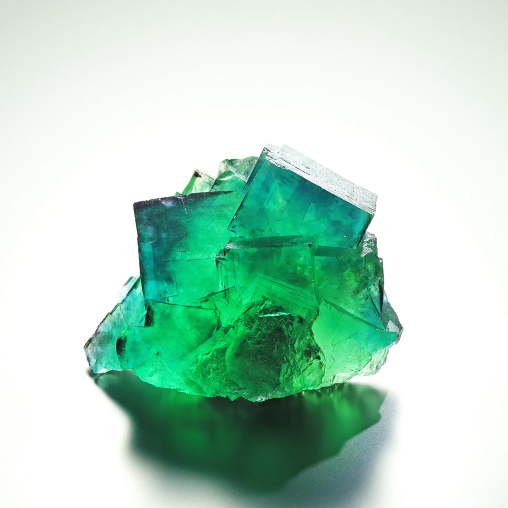 Εξαιρετικό!!! Πράσινος ΦΘΑΛΟΥΡΙΤΗΣ με Τυρκουάζ Φαντάσματα από το Ορυχείο Okorusu στη ΝΑΜΙΒΙΑ Δείγμα - Ύψος: 4.7 cm - Πλάτος: 6 cm- 98 g #4.3