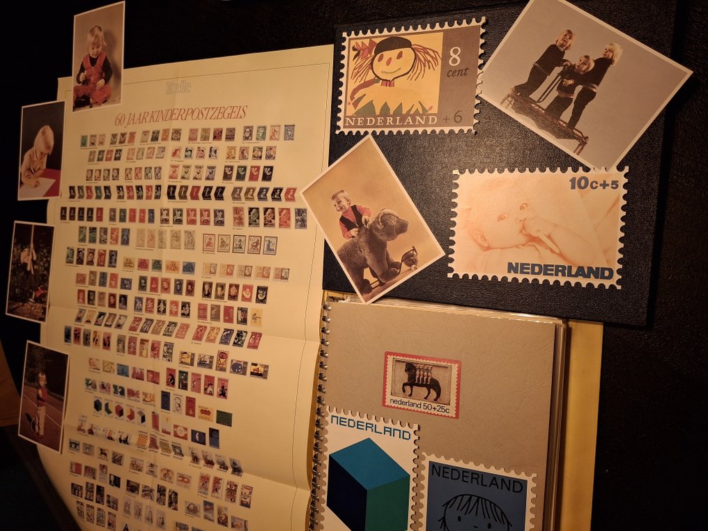 Ολλανδία - 73 χρόνια συλλογή παιδικών γραμματοσήμων σε ένα μοναδικά σχεδιασμένο άλμπουμ. #1.0