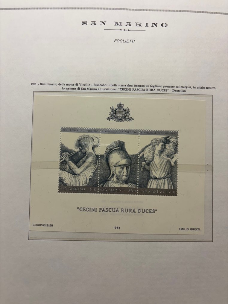 Σαν Μαρίνο 1980/1999 - Νέα συλλογή Bella στο άλμπουμ Marini. Παρόντα φυλλάδια. #3.2