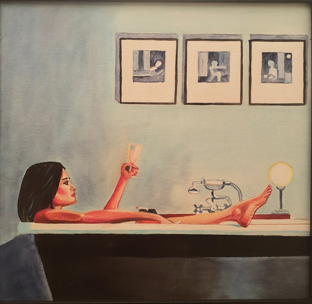 Carlo Capelli copista (XX), After Vettriano - Night time rituals #1.0