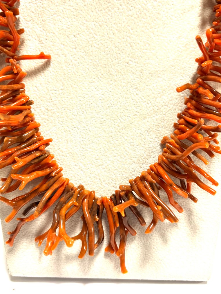 Koraal - Zilver - Halsketting - Sciacca Siciliaans #3.2