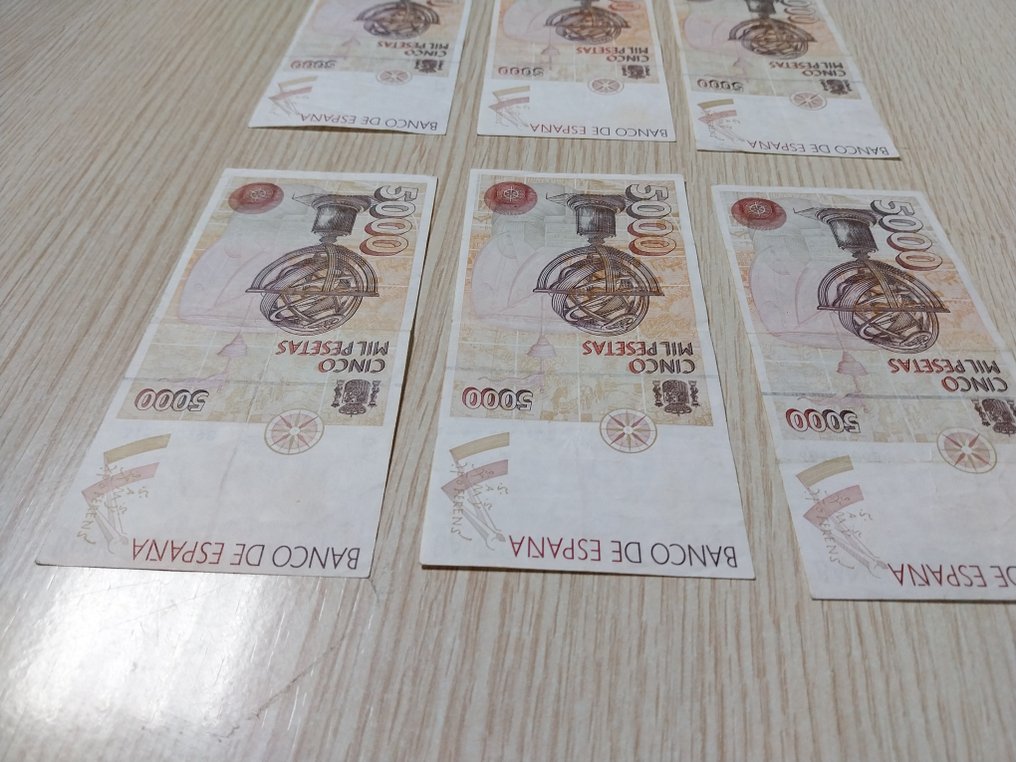 西班牙. - 6 x 5000 Pesetas - 1992 - Pick 165  (没有保留价) #3.2