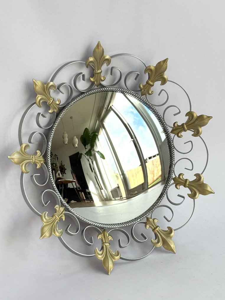 Spegel - Metall - Convex, Fleur de Lis #1.0