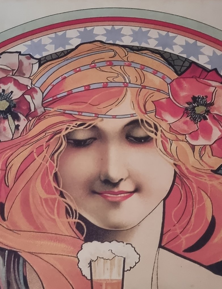 Anonymous - Cartel Mucha, sidra champagne,Muñiz,Avilés, Asturias excepcional cartel - Anni ‘80 #1.0