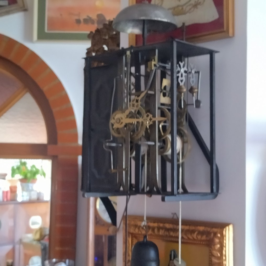 Reloj comtoise -   Latón, Hierro - 1850 - 1900 - Mecanismo esqueletizado #1.0