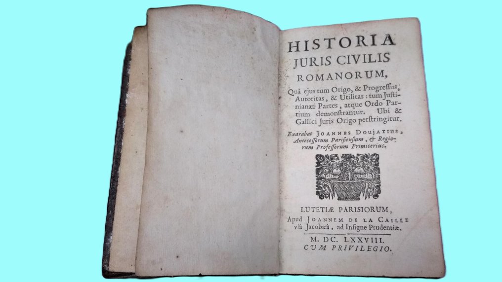 Jean Doujat - Historia juris civilis Romanorum - 1678 #1.0