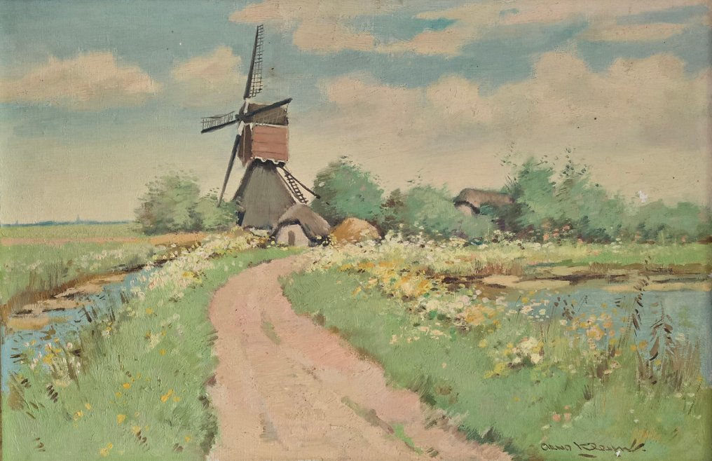 Dutch school (XX) - Dutch rural landscape #1.0