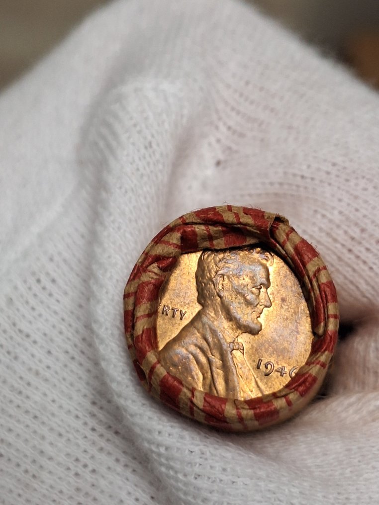 Stati Uniti. 1 rol containing Indian Head 1907 on one end/Wheat Cent 1946 on the other end (Senza prezzo di riserva) #4.3