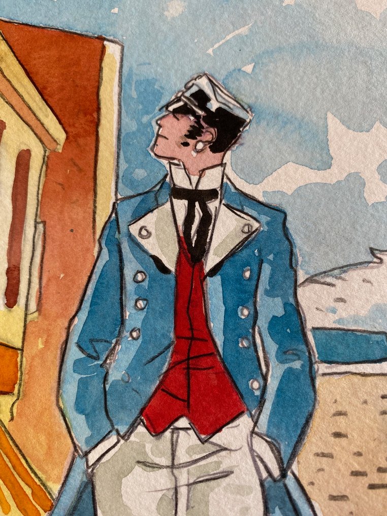Caracuzzo G. - 1 Colour pencil drawing - Corto Maltese - " Omaggio a Pratt" - 2025 #2.1