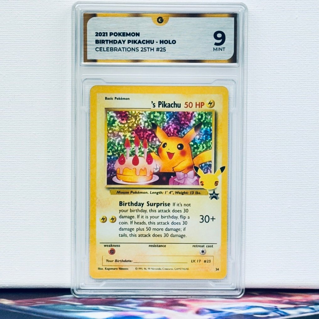 Pokémon Graded card - Birthday Pikachu holo 25 - Pokémon - GG 9 #1.0