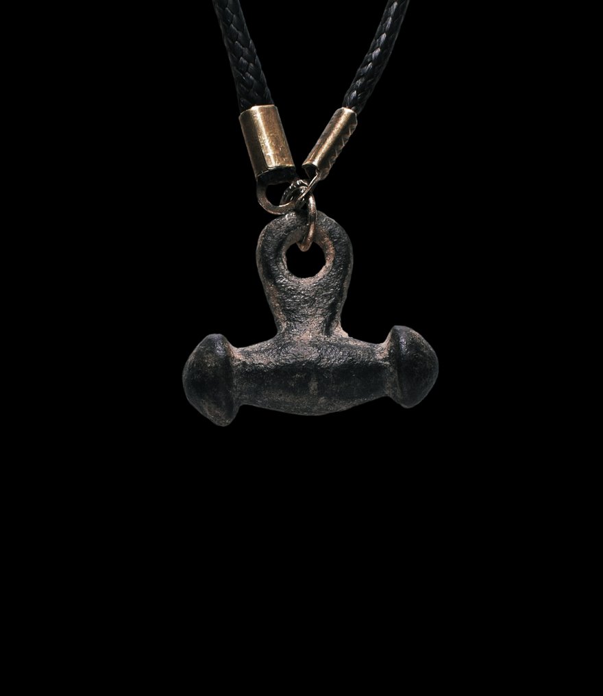 Romersk antikk Bronse Beskyttende bronse fruktbarhets fallic amulett. (Ingen reservasjonspris) #1.0