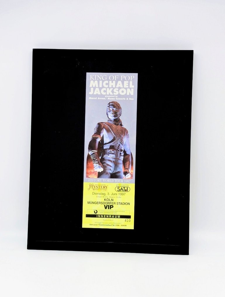 Michael Jackson - Concert ticket, Original History Tour VIP Concert Ticket - Cologne, Germany - 1992 - framed #2.1