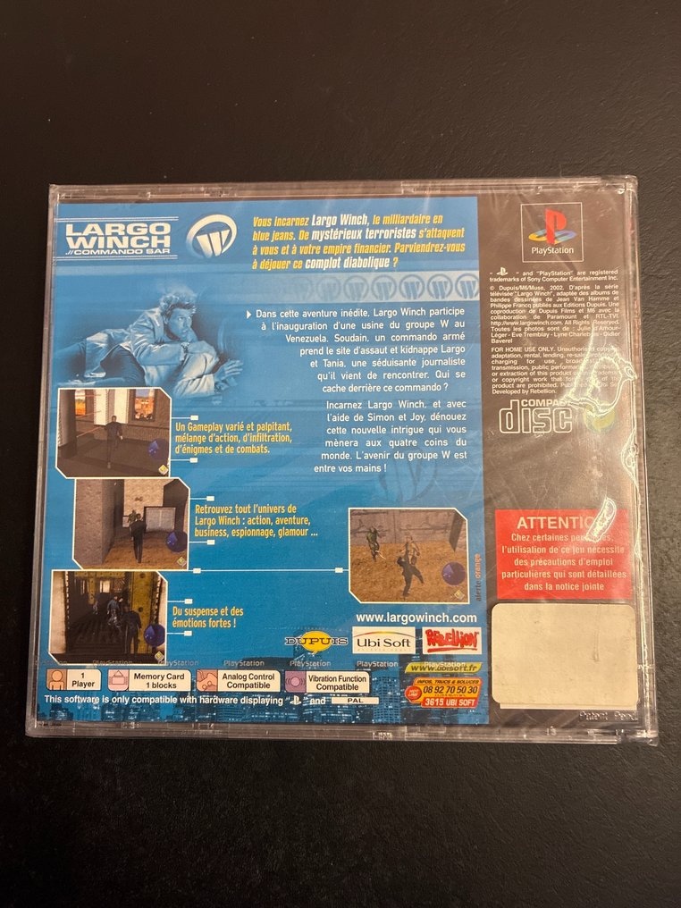 Sony - Playstation 1 (PS1) - Largo Winch // Commando SAR - Videopeli - Alkuperäisessä sinetöidyssä pakkauksessa #1.0