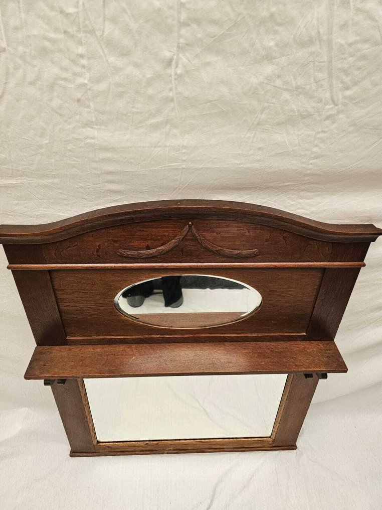 Mirror- Antique Art Nouveau  - Wood #3.2