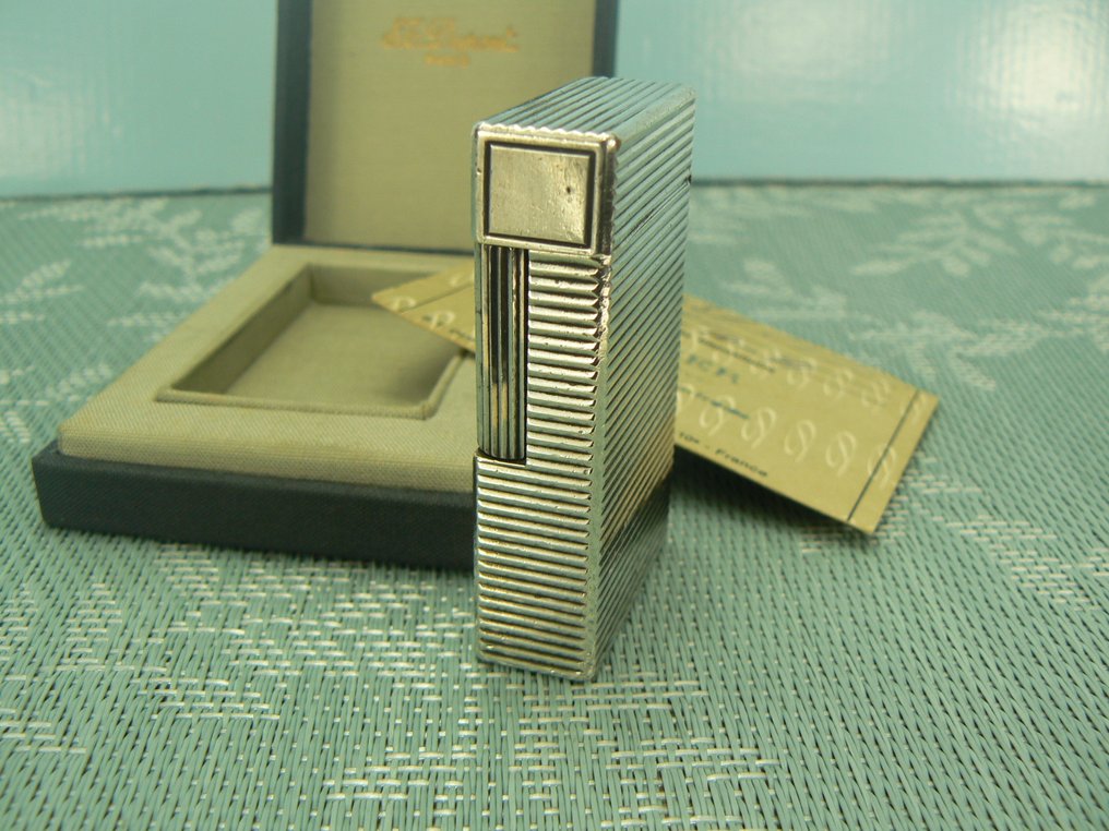 S.T. Dupont - Line 1 - Lommelighter - Forsølvet #1.0