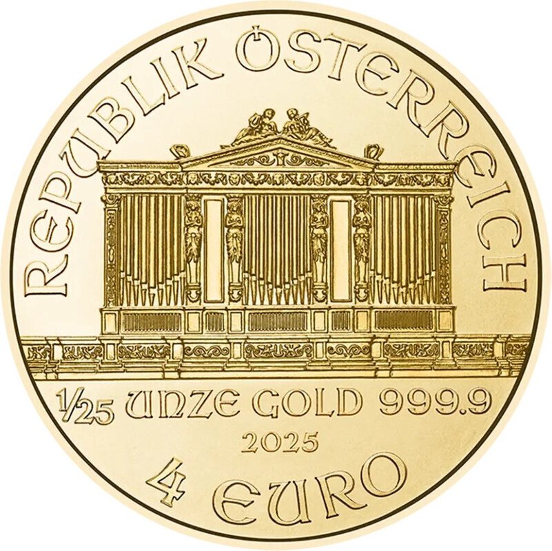 1/25 Ounce - Oro .999 - 2025 - Vienna Philharmonic fine gold - 999% #2.1