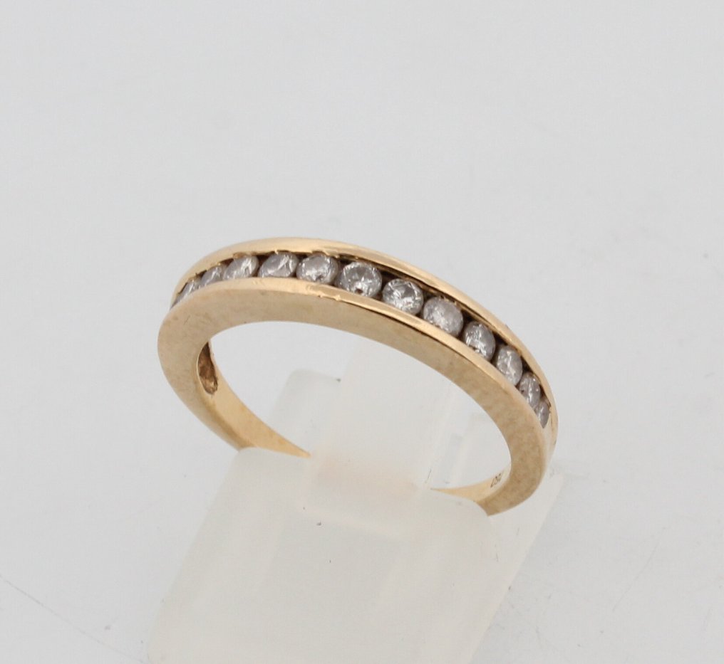 沒有保留價 - 戒指 - 18 克拉 黃金 鉆石 (天然)  #1.0