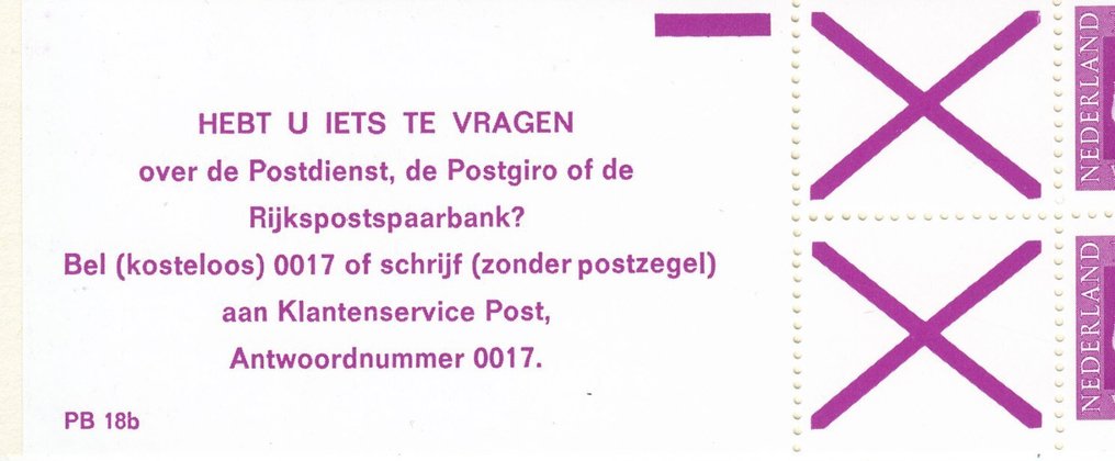 Pays-Bas - Sélection de livrets de timbres déviants avec ligne de coupe, décentrés, etc. #4.3