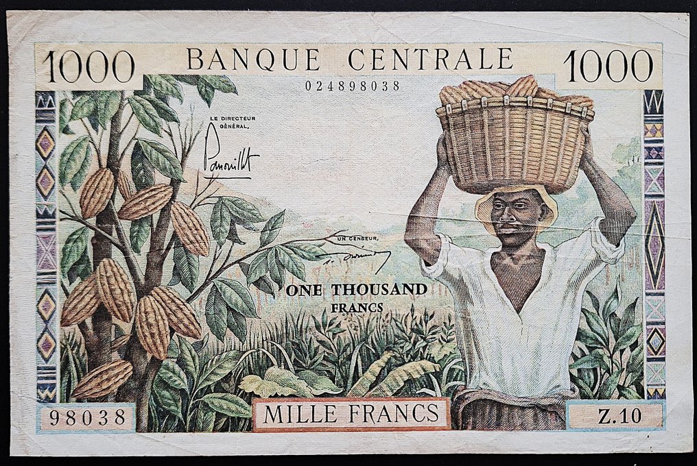 Cameroon. - 1000 Francs - ND (1962) - Pick 12a  (χωρίς τιμή ασφαλείας) #1.0