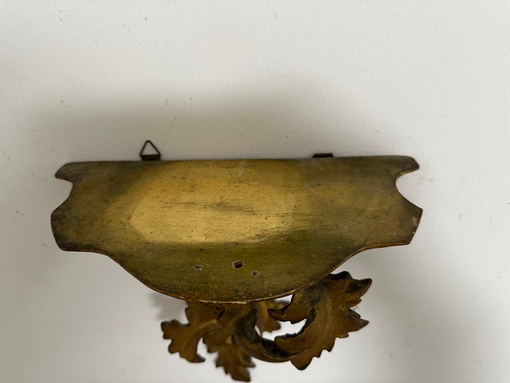 Κονσόλα - Ξύλο, χρυσό φύλλο - ράφι με χρυσό φύλλο #2.1