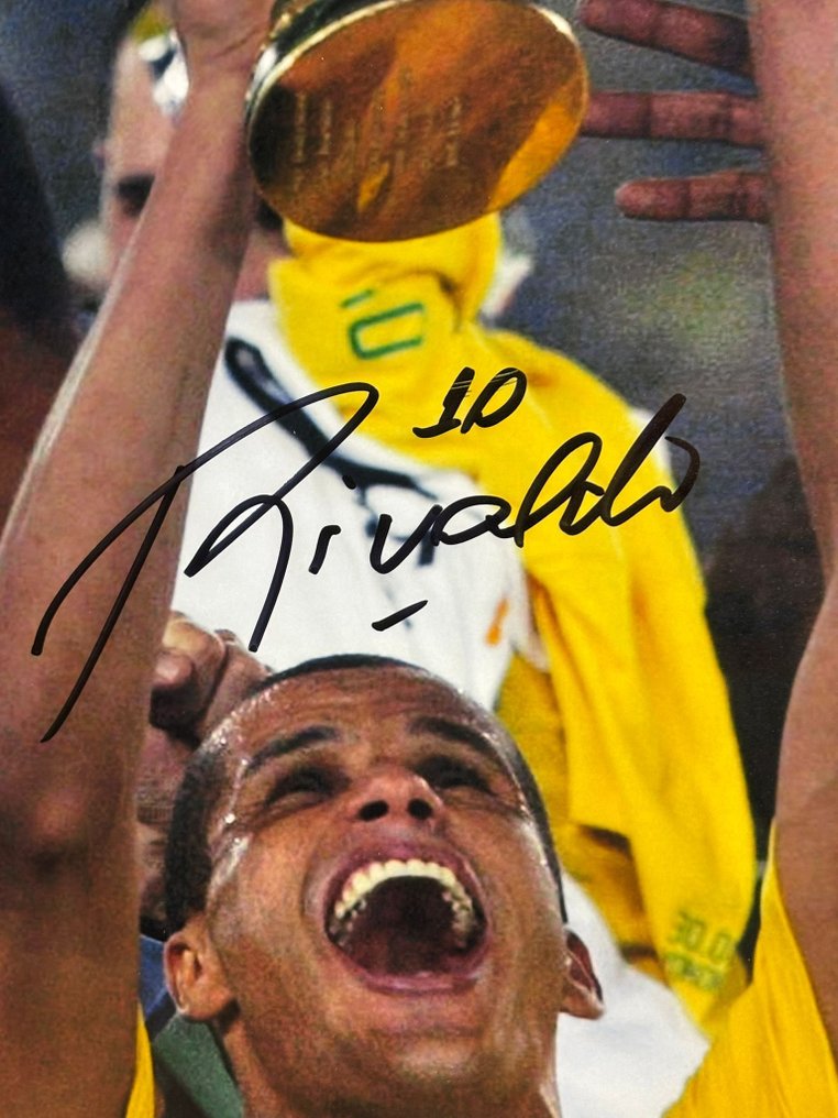 Brazil - Football World Championships - Rivaldo - Premium Frame – Museum Quality - No rp Price ! - Photograph  #4.3