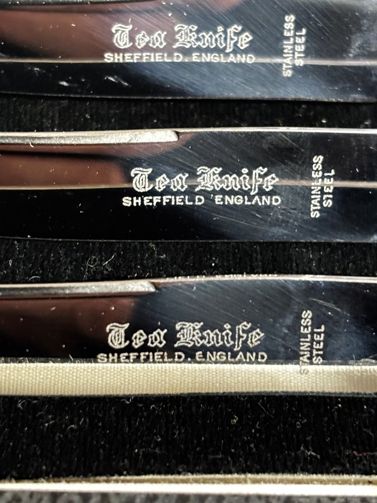 Unknown - Set cuțite de masă (6) - Argint, Oțel inoxidabil #3.2